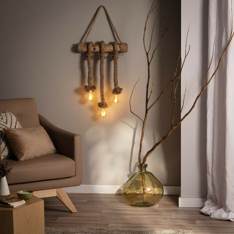 Kit Guirlande lumineuse pour l'intérieur avec câble textile et accessoires  en bois