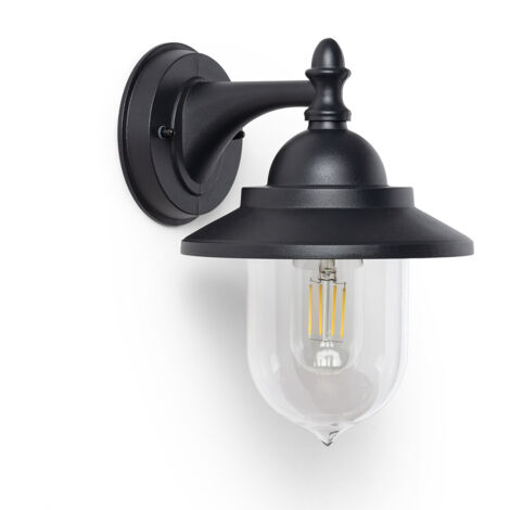 Lampe Murale Extérieure Aluminium Klasik Noir (1/5)