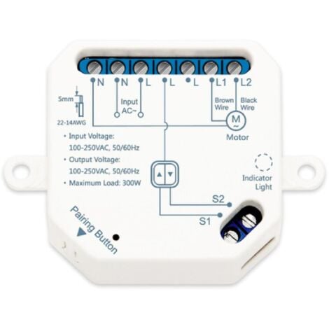 1 Interrupteur Volet Roulant Wifi Intelligent Connecté Loratap