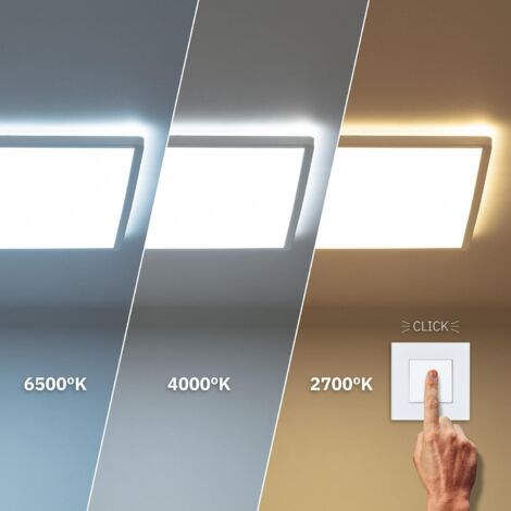 Plafonnier LED Carré CCT 24W Double Face SwitchCCT 420x420mm Downlight