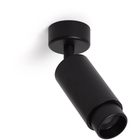 Spot à Douille en Saillie Ágata Multiangle 10-50º pour Ampoule GU10  Noir