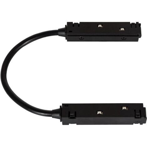 Connecteur Angle 90° Pour Rail Magnétique Encastré - Noir + Câble Souple - Marque SILAMP