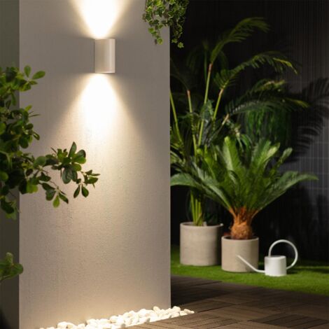 Ledkia – Applique extérieure double face IP44 – Éclairage LED GU10 – Résistante à l'eau et à la poussière – Pour murs et façades