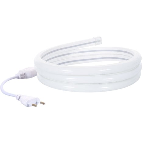 Ruban LED Néon Dimmable 220V Blanc Froid Semi-Circulaire 180 7.5W/m Coupe 100cm IP67 Sur mesure 5 m