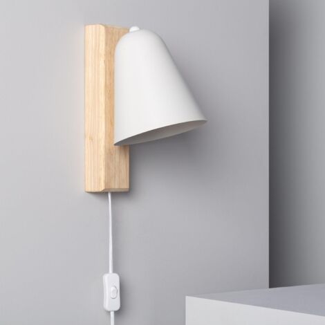 Lampe Murale Bois et Métal Mysen Blanc