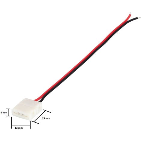 Ledpoint S.r.l.  Connecteur avec fiche M1, câble 2m, pour rubans led COB  et monochromes (PCB 10mm)