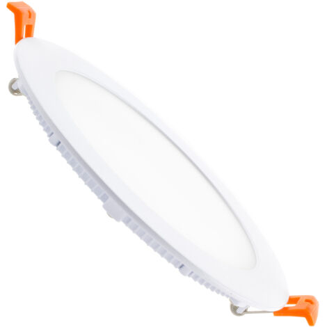 Efectoled – Dalle LED 12W ronde extra-plate – 960 lumens – Température 3000K blanc chaud – Angle d'ouverture 120º – Diffuseur opale anti-éblouissement