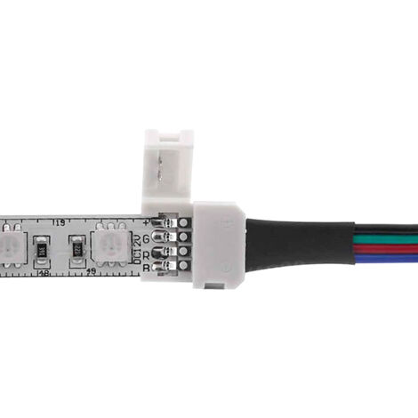 Câble Connecteur Rapide Ruban LED 12/24V DC RGB 10mm 4 BROCHES