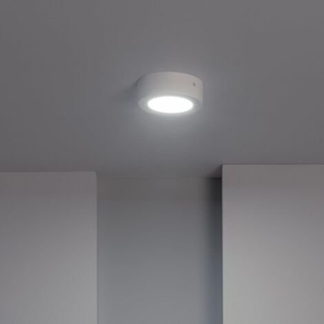 Ledkia – Plafonnier LED rond 6W Ø120 mm 4000K blanc neutre – Éclairage 480 lumens – Angle d'ouverture 120º – Installation simple (1/6)
