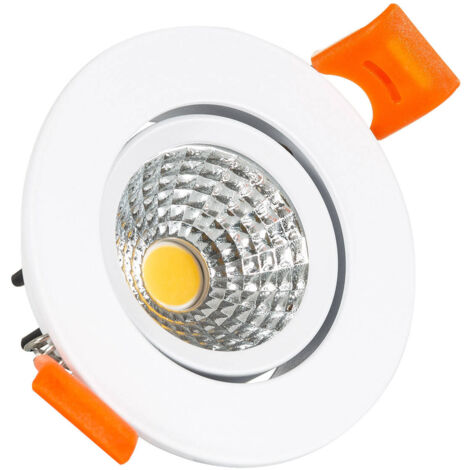 Spot LED Downlight COB Orientable Rond 7W Argenté 65mm