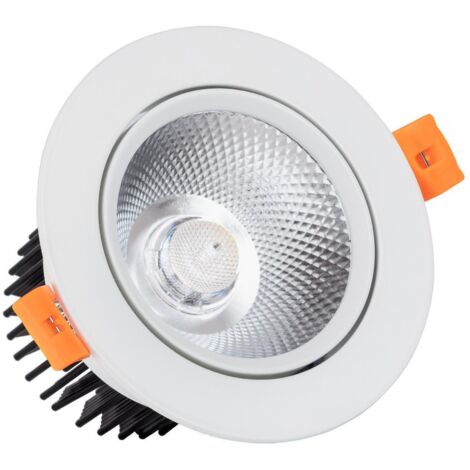 Spot Downlight LED 12W Rond COB CRI90 Coupe Ø 90 mm No Flicker 4000K Blanc neutre
