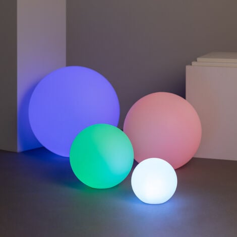 Sphère LED RGBW IP65 20cm Rechargeable