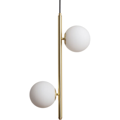 Suspension Métal et Verre Moonlight Double Doré (1/5)