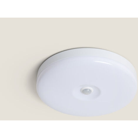 Plafonnier LED Avec Détecteur De Mouvement PIR Et Capteur Luminosité - Blanc Froid 6000K 10W 1000lm - Rond 16.5cm