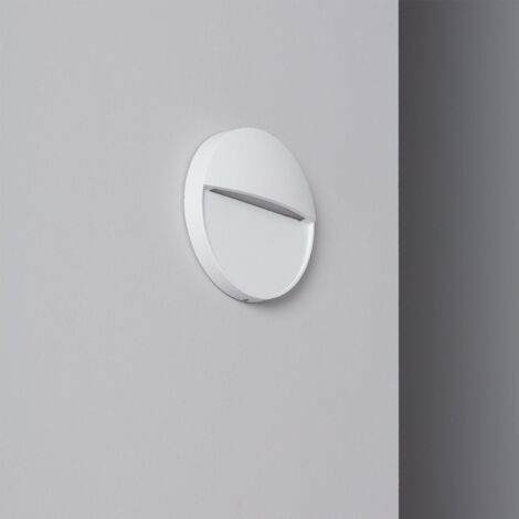 Balise LED Extérieure 4W en Saillie au Mur Ronde Jade Blanche 4000K Blanc neutre (1/5)