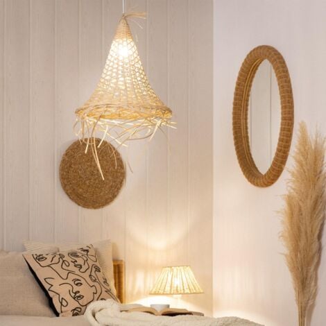 Suspension Rotin Koni Naturel