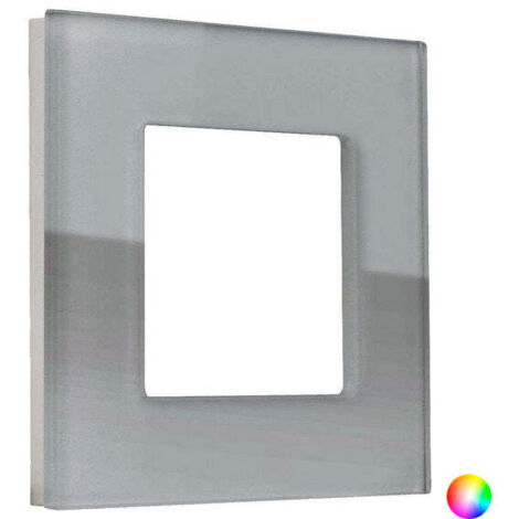 Ledkia – Plaque Crystal 1 emplacement moderne blanche – Dimensions 85x85mm – Épaisseur 9mm – Encastrable pour installation électrique