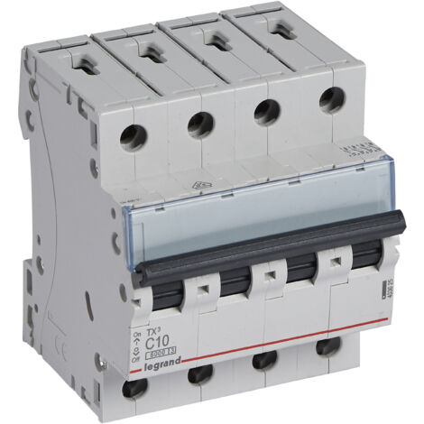 Disjoncteur Automatique TX³ Tertiaire 4P Courbe C 6kA 10-40A LEGRAND 403625 32 A (1/2)