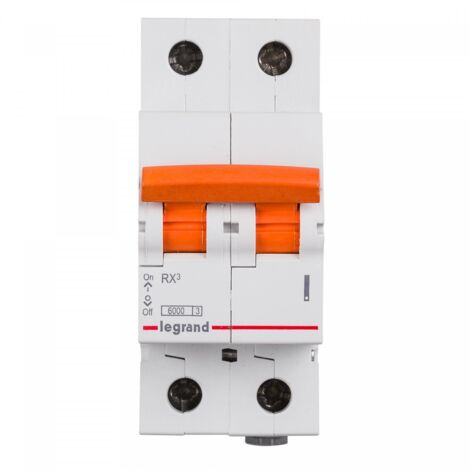 Disjoncteur Magnétothermique Résidenciel 2P 6kA 10-40A Courbe C RX³ LEGRAND 419934 10 A