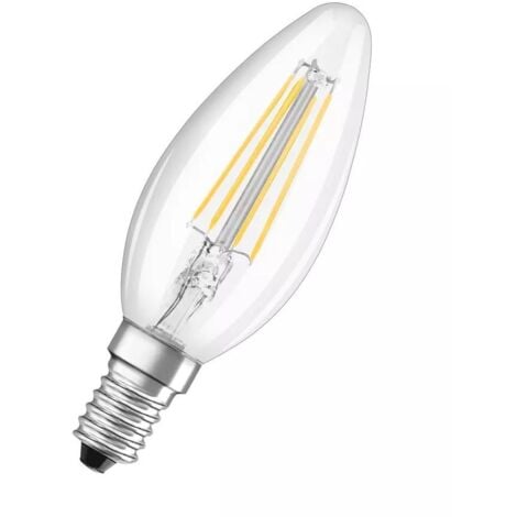 Ampoule Filament LED Flamme Opaque dimmable culot E14, 470 Lumens, Blanc  neutre