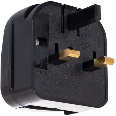 Adaptateur Prise Type E Tête Large avec Câble Droit à Prise Type G (UK) Noir