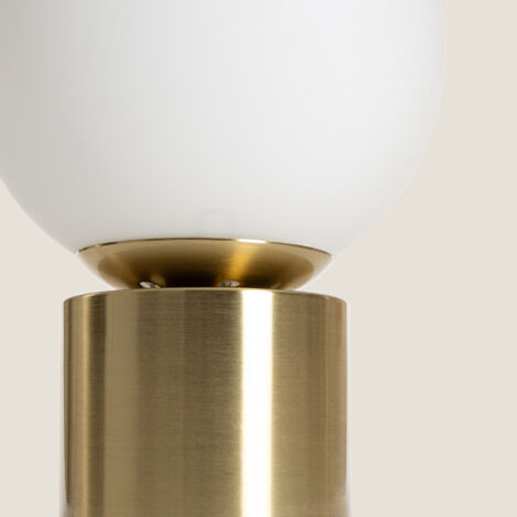 Lampe à Poser Métal et Verre Atenas  Doré
