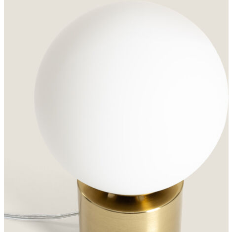 Lampe à Poser Métal et Verre Atenas  Doré