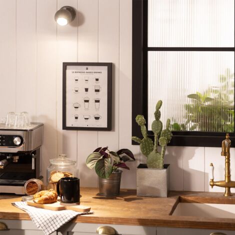 Applique Murale Orientable Aluminium Ates 1 Spot Noir Noir