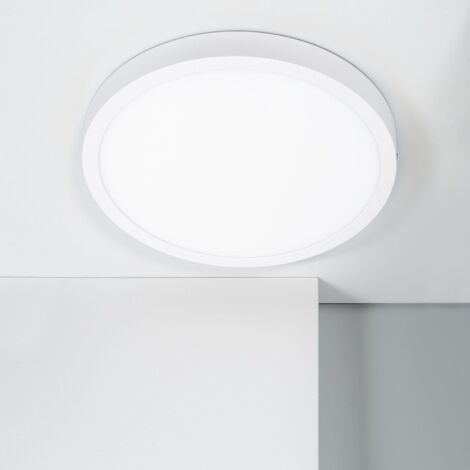 Plafonnier Led Rond Aluminium Slim W Cct S Lectionnable Gal N Mm Switchdimm Blanc