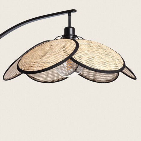 Lampadaire Rotin Arc Nirvana   Naturel