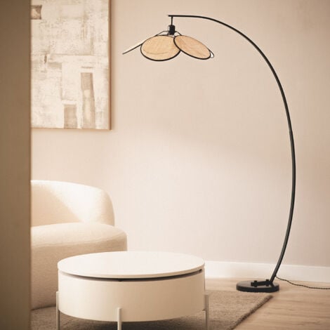 Lampadaire Rotin Arc Nirvana   Naturel