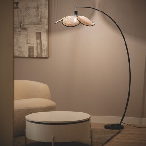 Lampadaire Rotin Arc Nirvana   Naturel