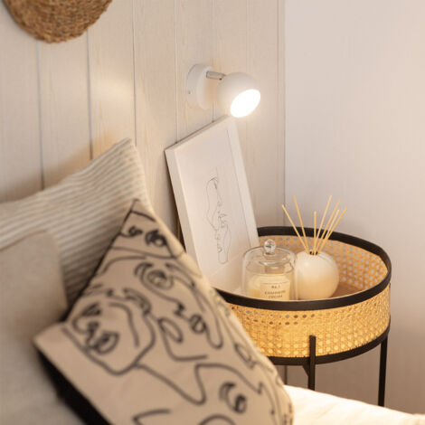 Applique Murale Orientable Aluminium Ates 1 Spot Blanc Blanc