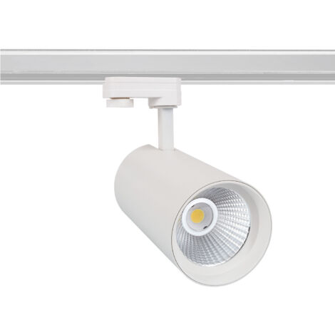 Spot LED Rail Triphasé Vulcan 30W Noir 3000K - Éclairage Accentué Puissant Et Économique