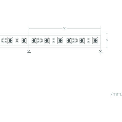 Ruban LED 12V DC température de couleur sélectionnable IP65 5m