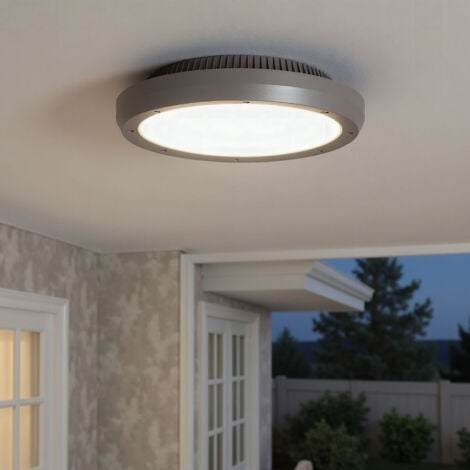 Plafonnier Rond Extérieur Curio IP65 Gris Ø300 mm  Gris