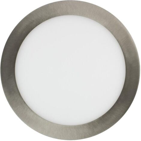 Dalle LED 18W Ronde Extra-Plate Coupe Ø 205 mm Argentée 5000K Blanc froid