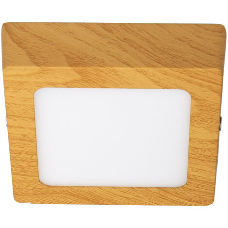 Plafonnier LED 6W Carré Aluminium 105x105 mm Slim CCT Sélectionnable Galán SwitchDimm Naturel (1/5)