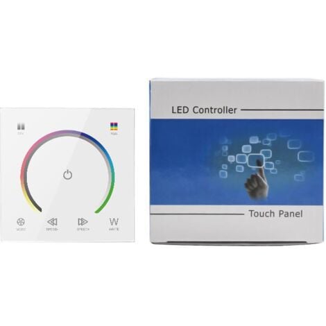Contrôleur Variateur Mural Tactile pour Ruban LED RGBW 12/24V DC