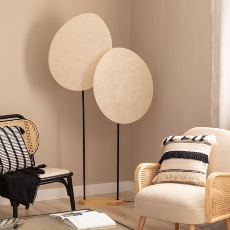 Lampadaire Métal et Textile Elliptica Noir