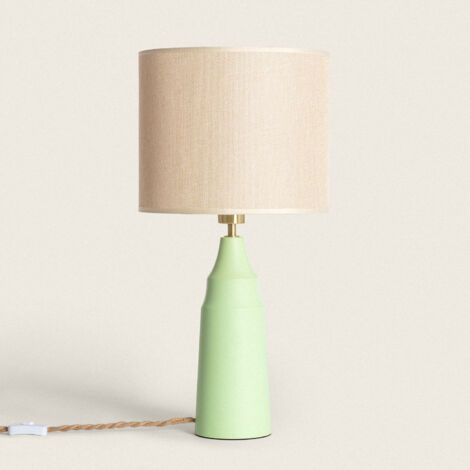 Lampe à poser Métal et Textile Muka Vert menthe