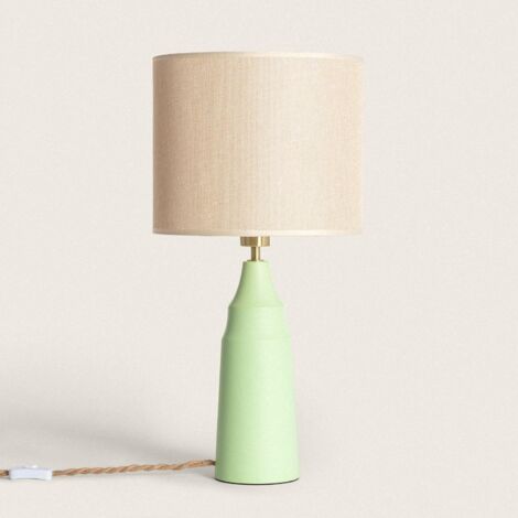 Lampe à poser Métal et Textile Muka Vert menthe