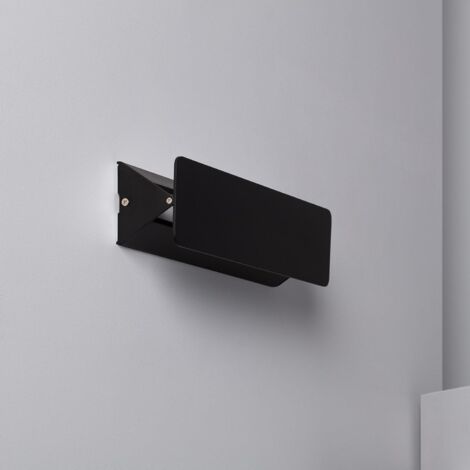 Ledkia – Applique murale LED 10W – Aluminium noir – Température de couleur 3000K – Indice de protection IP20 pour intérieur