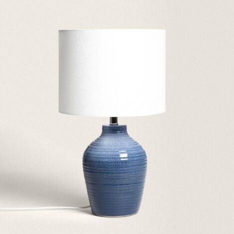 Lampe à Poser en Céramique Botijo Bleu foncé