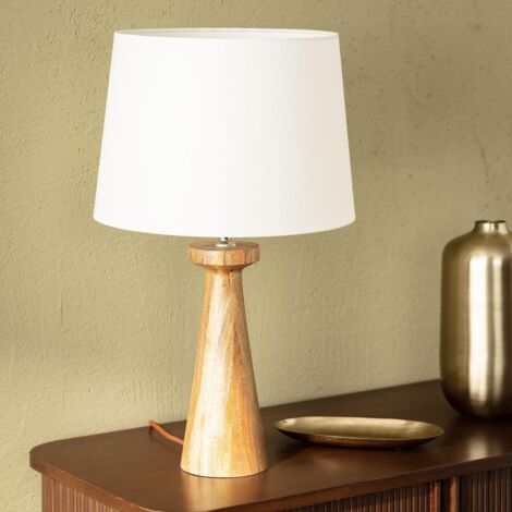 Lampe de table en bois Rani ILUZZIA Naturel