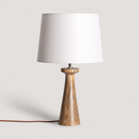Lampe de table en bois Rani ILUZZIA Naturel