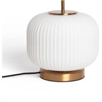 Lampe à Poser Métal et Verre Beca Ambre