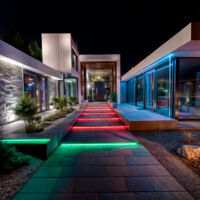 Ruban LED RGB 220V SMD 60 LED/m 10W/m Largeur 16mm Coupe 100cm IP65 Contrôle WiFi 4 m