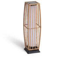 Efectoled – Lampadaire d'extérieur solaire LED 680 mm – Rotin et PE – Température de couleur 3000 K – Autonomie 8 h – Indice IP44