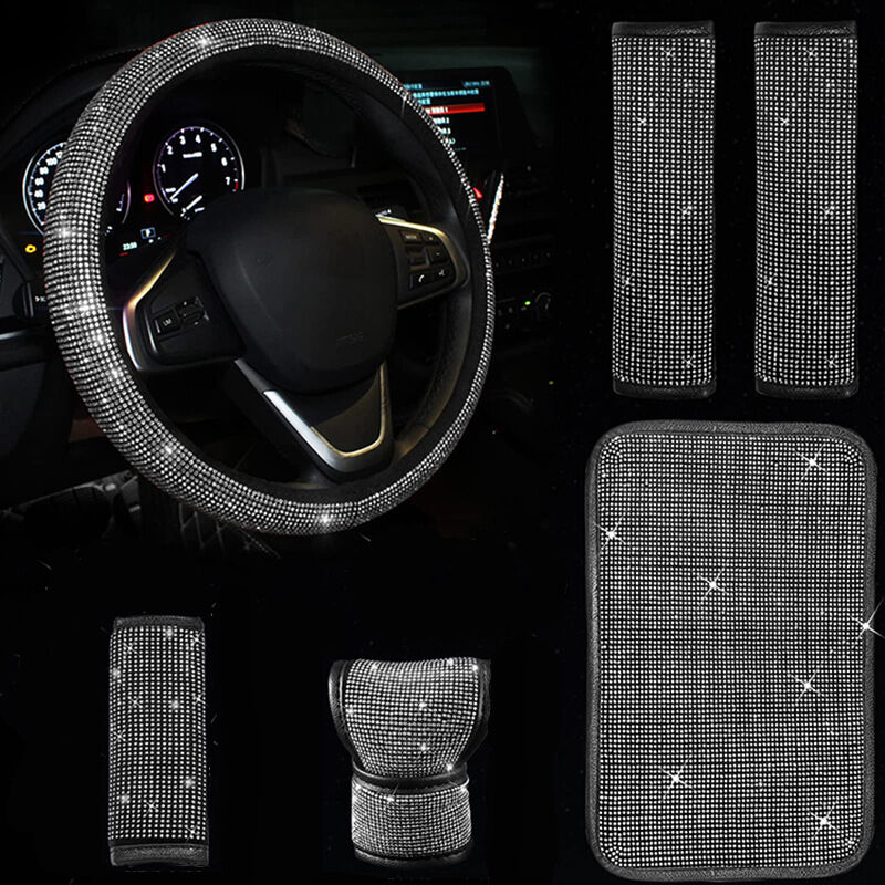 Enjoliveur de volant de voiture - Accessoires d'intérieur pour Fiat 500  2010 2011 2012 2013 2014 2015 - Garniture de volant de voiture (fibre de